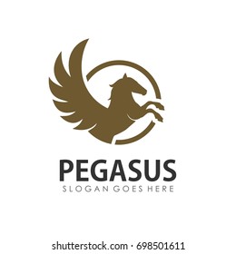 Pegasus logo design template
