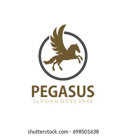 Pegasus logo design template