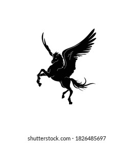 pegasus logo design vector art 