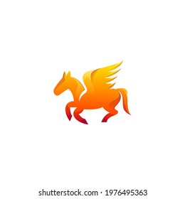 pegasus logo design vector premium