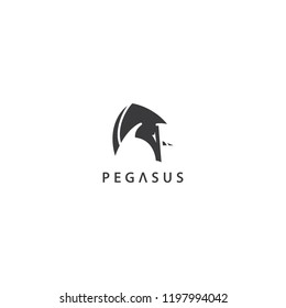 Pegasus Logo Design Vector Template