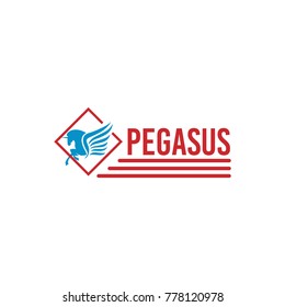 Pegasus Logo Design Vector Template