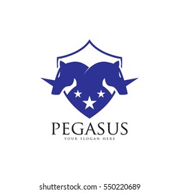 Pegasus logo, Flying horse logo design