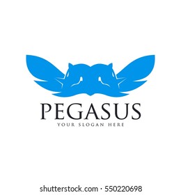 Pegasus logo, Flying horse logo design