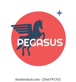 Pegasus Logo Flying horse logo illustration editable for business