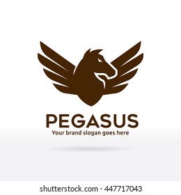 Pegasus Logo, Horse with Wings Brand Identity