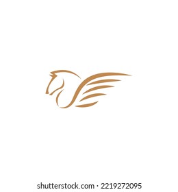 Pegasus logo icon design illustration vector