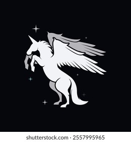 pegasus logo icon design. logo is suitable for agents travel, freight forwarding, transportation, adventure and expedition