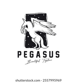 pegasus logo icon design. logo is suitable for agents travel, freight forwarding, transportation, adventure and expedition