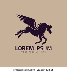 pegasus logo, pegasus icon, pegasus vector, pegasus design illustration.