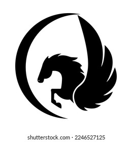 Pegasus logo on white background