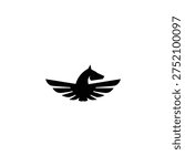 pegasus logo. Pegasus vector design for icon, symbol or logo	