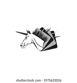 pegasus logo vector and icon