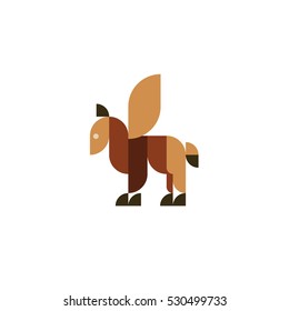 Pegasus logo vector mythical animal in the form of a logo for your business art