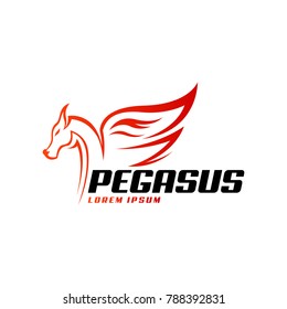 Pegasus logo Vector template