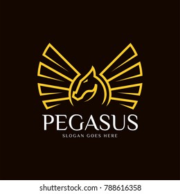 Pegasus logo vector template