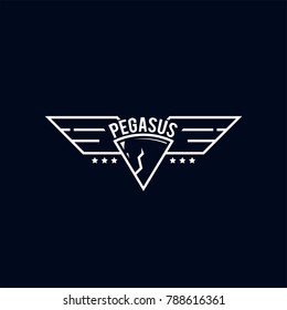 Pegasus logo vector template