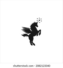 pegasus logo vector template magic