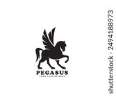 Pegasus mascot  logo design Horse logo design, Logo design, Pegasus logo