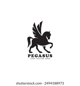 Pegasus mascot  logo design Horse logo design, Logo design, Pegasus logo