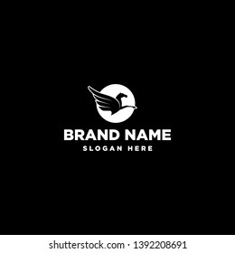 Pegasus moon logo modern design template