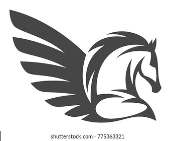 Pegasus on a white background