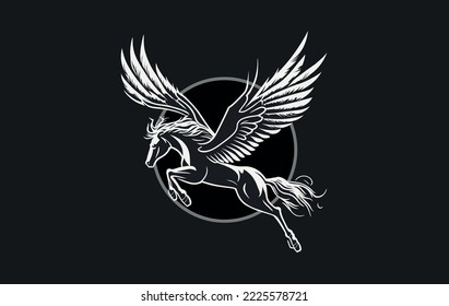 Pegasus Premium Logo Design, Pegasus shape vector