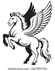 Pegasus silhouette vector for free download