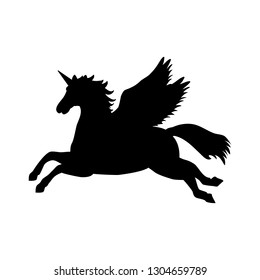 Pegasus Unicorn silhouette mythology symbol fantasy tale