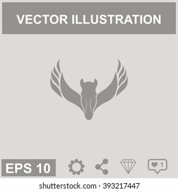 Pegasus vector icon.