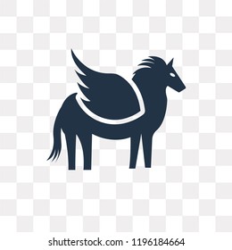 Pegasus vector icon isolated on transparent background, Pegasus transparency concept can be used web and mobile