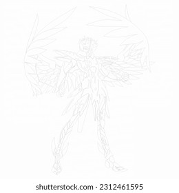Pegasus vector illustration, golden shield.
