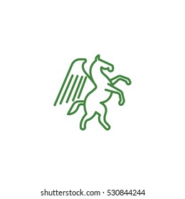 Pegasus Vector Logo Design Template Element