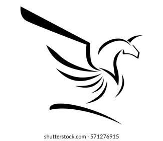Pegasus Vector Logo Template