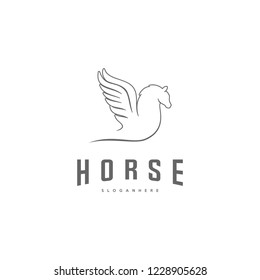 Pegasus Vector Logo Template. Horse logo template