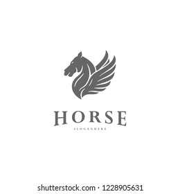 Pegasus Vector Logo Template. Horse logo template