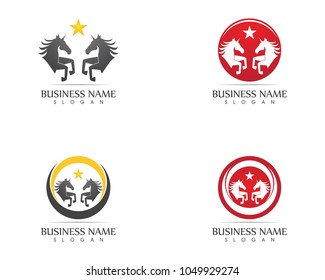 Pegasus Vector Logo Template vector illustration
