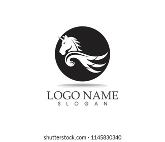 Pegasus vector logo template vector illustration
