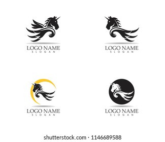 Pegasus Vector Logo Template vector illustration