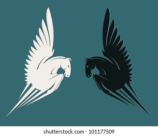 Pegasus - vector symbol