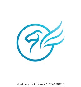 Pegasus vectors and circles with a minimalist modern concept