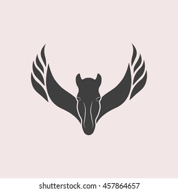 Pegasus web icon. Isolated illustration