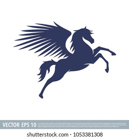 Pegasus, winged horse Vector illustration