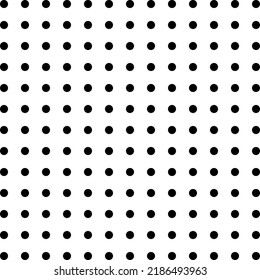 Pegboard Or Perforated Hardboard. White Board With Black Spaced Holes. Grid Wall, Seamless Pattern, Background For Wallpaper. Tool Organizer In Garage Workshop Or Workbench Flat Vector Illustration.