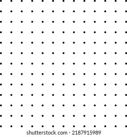 Pegboard Or Perforated Hardboard. White Board With Black Spaced Holes. Grid Wall, Seamless Pattern, Background For Wallpaper. Tool Organizer In Garage Workshop Or Workbench Flat Vector Illustration.