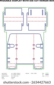 Peggable Cardboard Display Template with Die Cut Hanger Boost