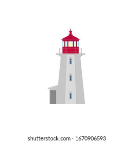 Peggy's Point lighthouse vector in Canada