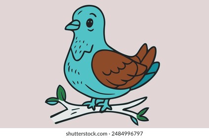 pegion bird art design illustration