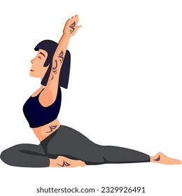 pegion yoga asana pose illustraion for ui, ux, web, app, brochure, flyer and presentation design, etc.