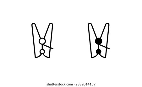 Pegs icon design with white background stock illustration